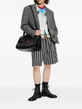 Versace striped-pattern single-breasted blazer