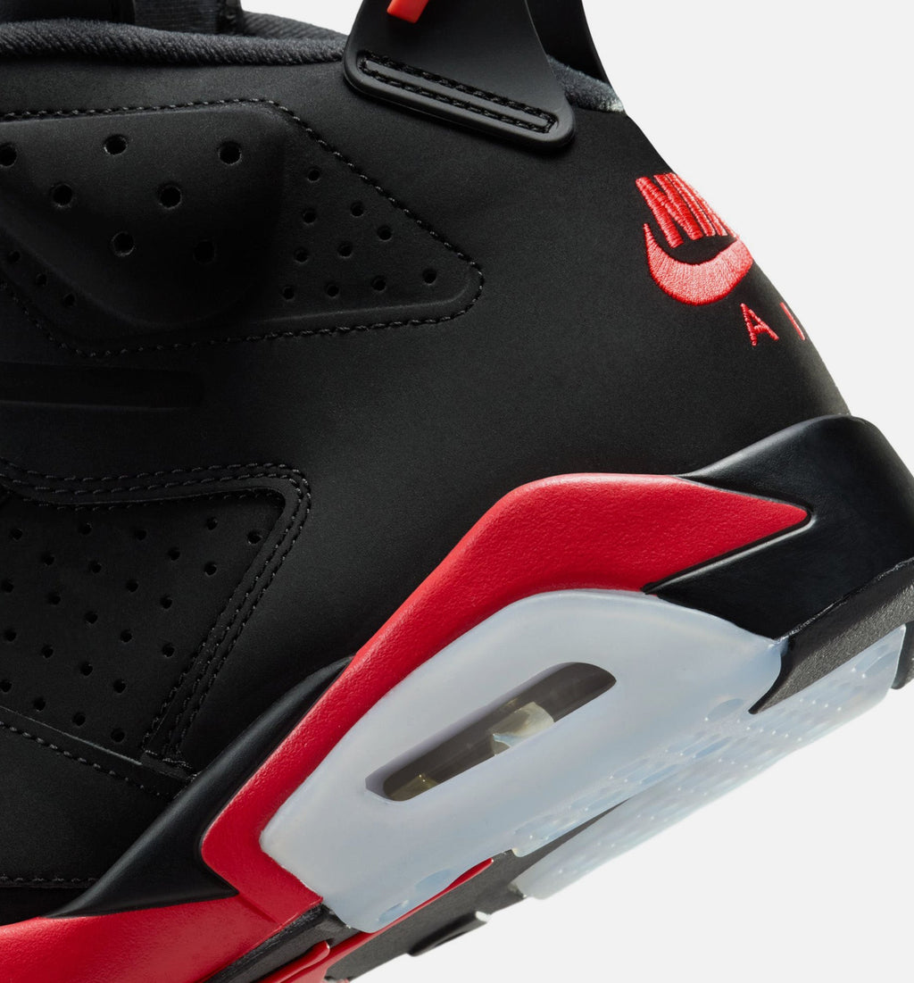 Air Jordan 6 Retro Infrared Salesman Men's Lifestyle Shoes - Black/Light Crimson